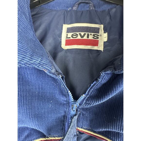 Vtg Levi’s Convertible Jacket Vest Corduroy Western Puffer Men’s Large *Flaws - Picture 4 of 16